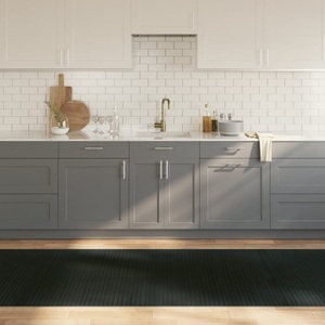 vidaXL, vidaXL Teppich Rechteckig Grau 100x300 cm Bambus, vidaXL Teppich Rechteckig Grau 100x300 cm Bambus