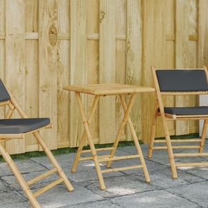 vidaXL, vidaXL Gartentisch Klappbar 55x55x75 cm Bambus, vidaXL Gartentisch Klappbar 55x55x75 cm Bambus