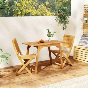 vidaXL, vidaXL 3-tlg. Garten-Essgruppe Massivholz Akazie