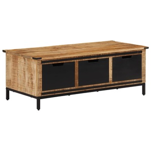 vidaXL, vidaXL Couchtisch mit Schubladen 110x50x40 cm Massivholz Mango