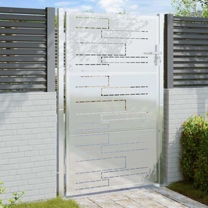 vidaXL, vidaXL Gartentor 100x150 cm Edelstahl, vidaXL Gartentor 100x150 cm Edelstahl