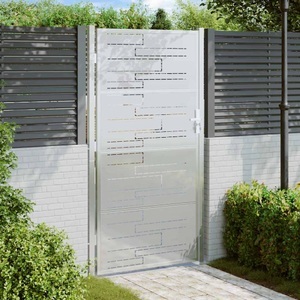 vidaXL, vidaXL Gartentor 100x200 cm Edelstahl, vidaXL Gartentor 100x200 cm Edelstahl