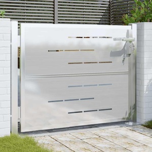 vidaXL, vidaXL Gartentor 100x75 cm Edelstahl, vidaXL Gartentor 100x75 cm Edelstahl
