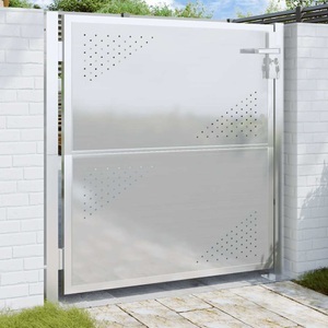 vidaXL, vidaXL Gartentor 100x100 cm Edelstahl, vidaXL Gartentor 100x100 cm Edelstahl