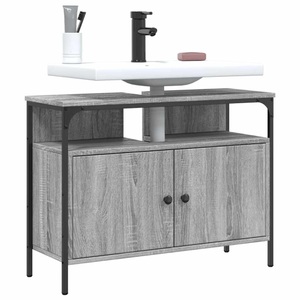vidaXL Waschbeckenunterschrank Grau Sonoma 60x30x60 cm Holzwerkstoff