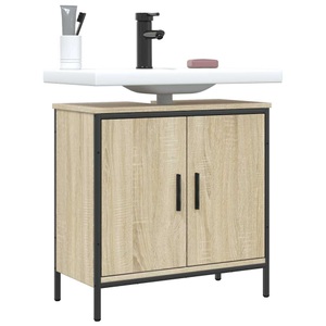 vidaXL, vidaXL Waschbeckenunterschrank Sonoma-Eiche 60x30x60 cm Holzwerkstoff