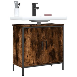 vidaXL, vidaXL Waschbeckenunterschrank Räuchereiche 60x30x60 cm Holzwerkstoff
