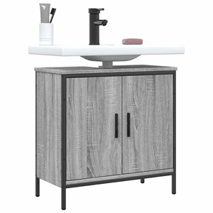 vidaXL, vidaXL Waschbeckenunterschrank Grau Sonoma 60x30x60 cm Holzwerkstoff