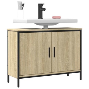 vidaXL, vidaXL Waschbeckenunterschrank Sonoma-Eiche 80x30x60 cm Holzwerkstoff