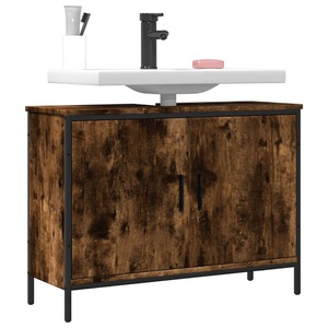 vidaXL, vidaXL Waschbeckenunterschrank Räuchereiche 80x30x60 cm Holzwerkstoff