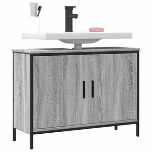 vidaXL, vidaXL Waschbeckenunterschrank Grau Sonoma 80x30x60 cm Holzwerkstoff