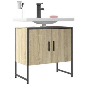 vidaXL, vidaXL Waschbeckenunterschrank Sonoma-Eiche 60x33x60 cm Holzwerkstoff