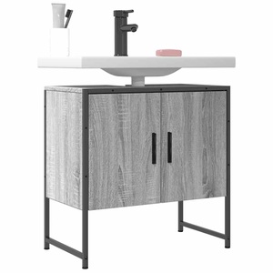 vidaXL, vidaXL Waschbeckenunterschrank Grau Sonoma 60x33x60 cm Holzwerkstoff