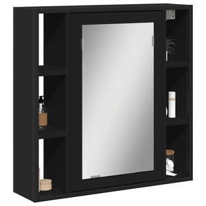 vidaXL, vidaXL Bad-Spiegelschrank Schwarz 60x16x60 cm Holzwerkstoff