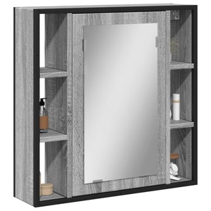 vidaXL, vidaXL Bad-Spiegelschrank Grau Sonoma 60x16x60 cm Holzwerkstoff