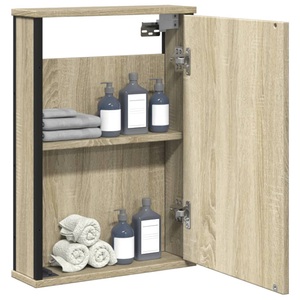 vidaXL, vidaXL Bad-Spiegelschrank Sonoma-Eiche 42x12x60 cm Holzwerkstoff