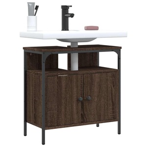 vidaXL, vidaXL Waschbeckenunterschrank Braun Eichen-Optik 60x30x60 cm