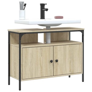 vidaXL, vidaXL Waschbeckenunterschrank Sonoma-Eiche 60x30x60 cm Holzwerkstoff