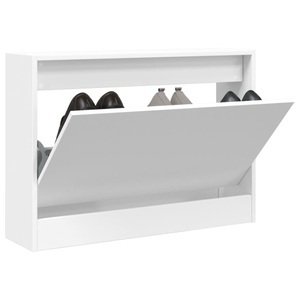 vidaXL, vidaXL Schuhschrank Weiß 80x21x57 cm Holzwerkstoff