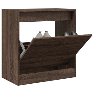 vidaXL, vidaXL Schuhschrank Braun Eichen-Optik 60x34x63,5 cm Holzwerkstoff, vidaXL Schuhschrank Braun Eichen-Optik 60x34x63,5 cm Holzwerkstoff