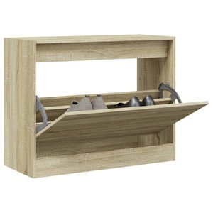 vidaXL, vidaXL Schuhschrank Sonoma-Eiche 80x34x63 cm Holzwerkstoff, vidaXL Schuhschrank Sonoma-Eiche 80x34x63 cm Holzwerkstoff