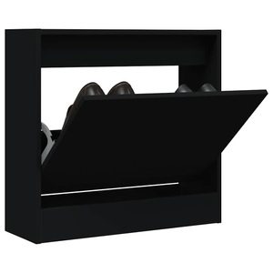 vidaXL, vidaXL Schuhschrank Schwarz 60x21x57 cm Holzwerkstoff