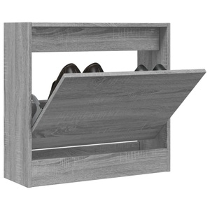 vidaXL, vidaXL Schuhregal Grau Sonoma 60x21x57 cm Holzwerkstoff