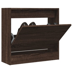 vidaXL, vidaXL Schuhregal Braun Eichen-Optik 60x21x57 cm Holzwerkstoff