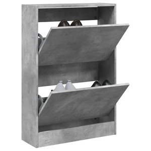 vidaXL, vidaXL Schuhschrank Betongrau 60x21x87,5 cm Holzwerkstoff