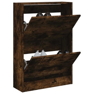 vidaXL, vidaXL Schuhschrank Räuchereiche 60x21x87,5 cm Holzwerkstoff