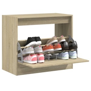 vidaXL, vidaXL Schuhschrank Sonoma-Eiche 80x42x69 cm Holzwerkstoff, vidaXL Schuhschrank Sonoma-Eiche 80x42x69 cm Holzwerkstoff