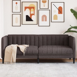 vidaXL, vidaXL Sofa 2-Sitzer Dunkelbraun Stoff