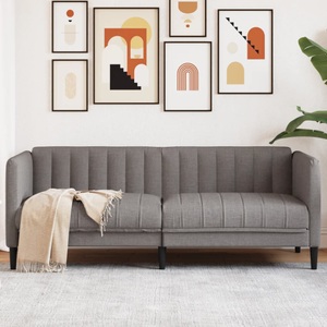 vidaXL, vidaXL Sofa 2-Sitzer Taupe Stoff
