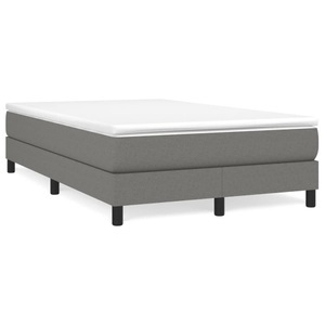 vidaXL, vidaXL Boxspringbett mit Matratze Dunkelgrau 120x190 cm Stoff, vidaXL Boxspringbett mit Matratze Dunkelgrau 120x190 cm Stoff