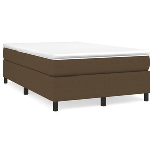 vidaXL, vidaXL Boxspringbett mit Matratze Dunkelbraun 120x190 cm Stoff, vidaXL Boxspringbett mit Matratze Dunkelbraun 120x190 cm Stoff