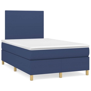 vidaXL, vidaXL Boxspringbett mit Matratze Blau 120x190 cm Stoff