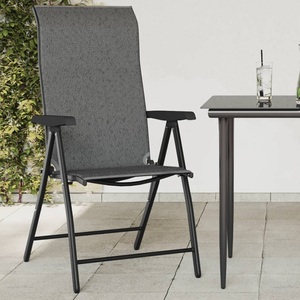 vidaXL, vidaXL Gartenstühle 8 Stk. Klappbar Grau Poly Rattan