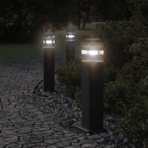 vidaXL, vidaXL Wegeleuchte Schwarz 50 cm Aluminium