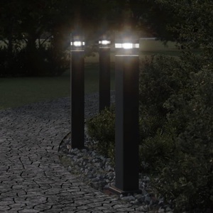 vidaXL, vidaXL Wegeleuchte Schwarz 80 cm Aluminium
