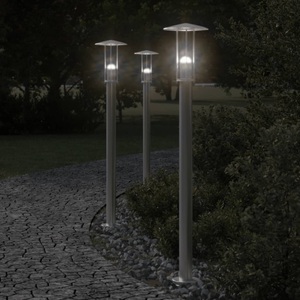 vidaXL, vidaXL Wegeleuchte Silbern 100 cm Edelstahl