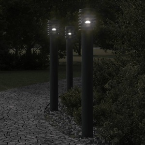 vidaXL, vidaXL Wegeleuchte Schwarz 110 cm Edelstahl