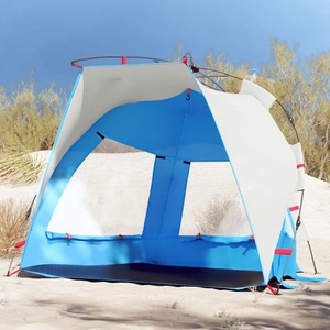 vidaXL, vidaXL Strandzelt 2 Personen Azurblau Quick Release Wasserdicht