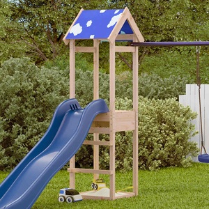 vidaXL, vidaXL Spielturm 52,5x46,5x195 cm Massivholz Kiefer