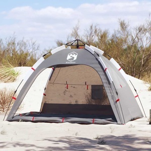 vidaXL, vidaXL Strandzelt 2 Personen Grau Quick Release Wasserdicht, vidaXL Strandzelt 2 Personen Grau Quick Release Wasserdicht