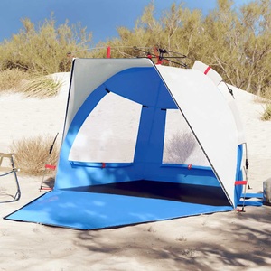 vidaXL, vidaXL Strandzelt 2 Personen Azurblau Quick Release Wasserdicht