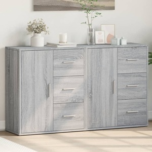 vidaXL, vidaXL Sideboards 2 Stk. Grau Sonoma-Eiche 60x31x70 cm Holzwerkstoff