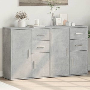 vidaXL, vidaXL Sideboards 2 Stk. Betongrau 60x31x70 cm Holzwerkstoff, vidaXL Sideboards 2 Stk. Betongrau 60x31x70 cm Holzwerkstoff
