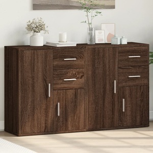 vidaXL, vidaXL Sideboards 2 Stk. Braun Eichen-Optik 60x31x70 cm Holzwerkstoff
