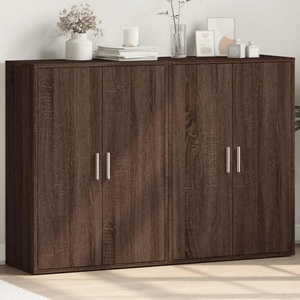vidaXL, vidaXL Sideboards 2 Stk. Braun Eichen-Optik 60x31x84 cm Holzwerkstoff