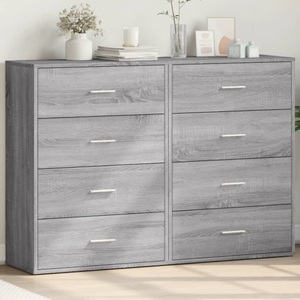 vidaXL, vidaXL Sideboards 2 Stk. Grau Sonoma 60x31x84 cm Holzwerkstoff